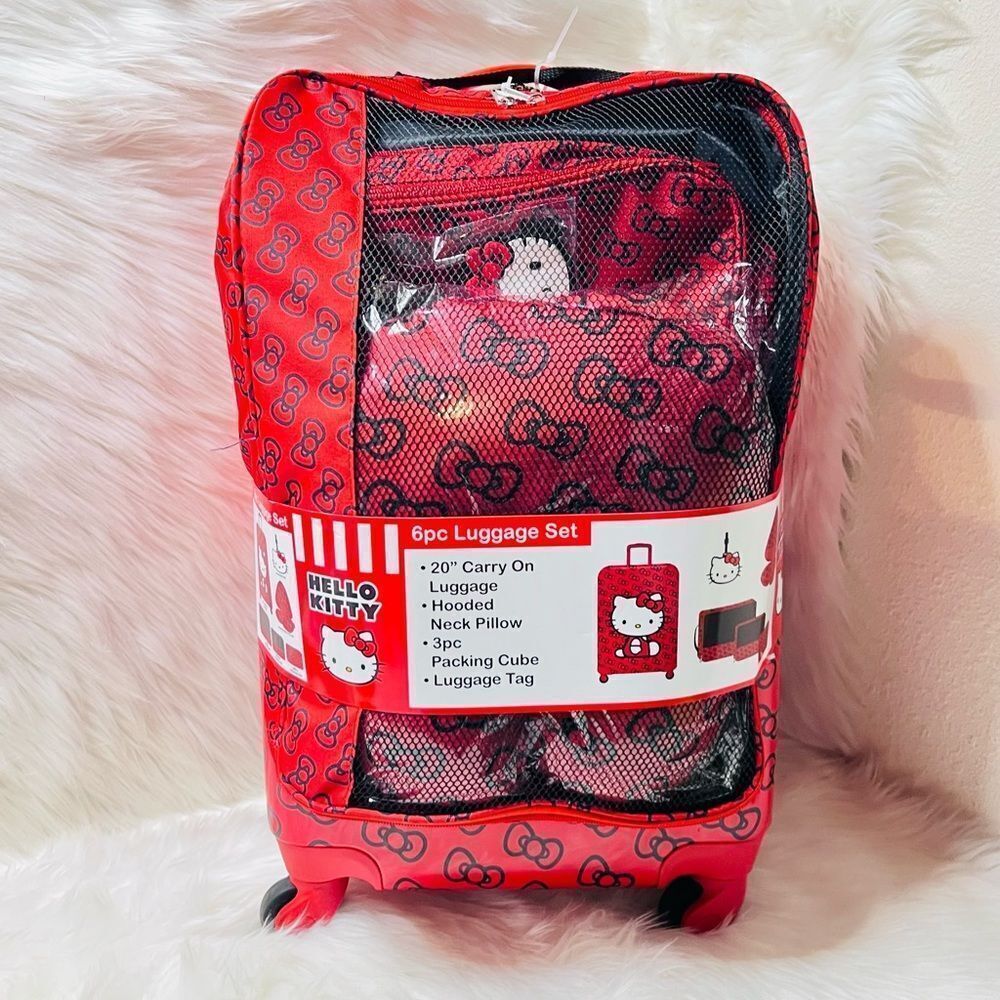 Hello Kitty 6pc Luggage Set